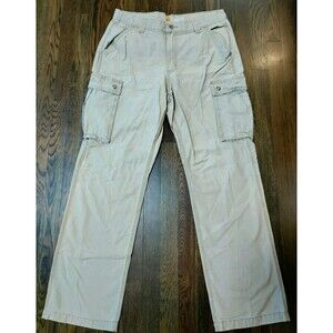 Carhartt Cargo Pants Men's Size 36x34 Tan Beige Relaxed Fit Utility Workwear